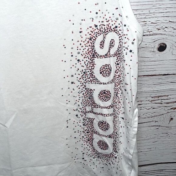 Adidas Girls White Patriotic Tank Top - Picture 2 of 4